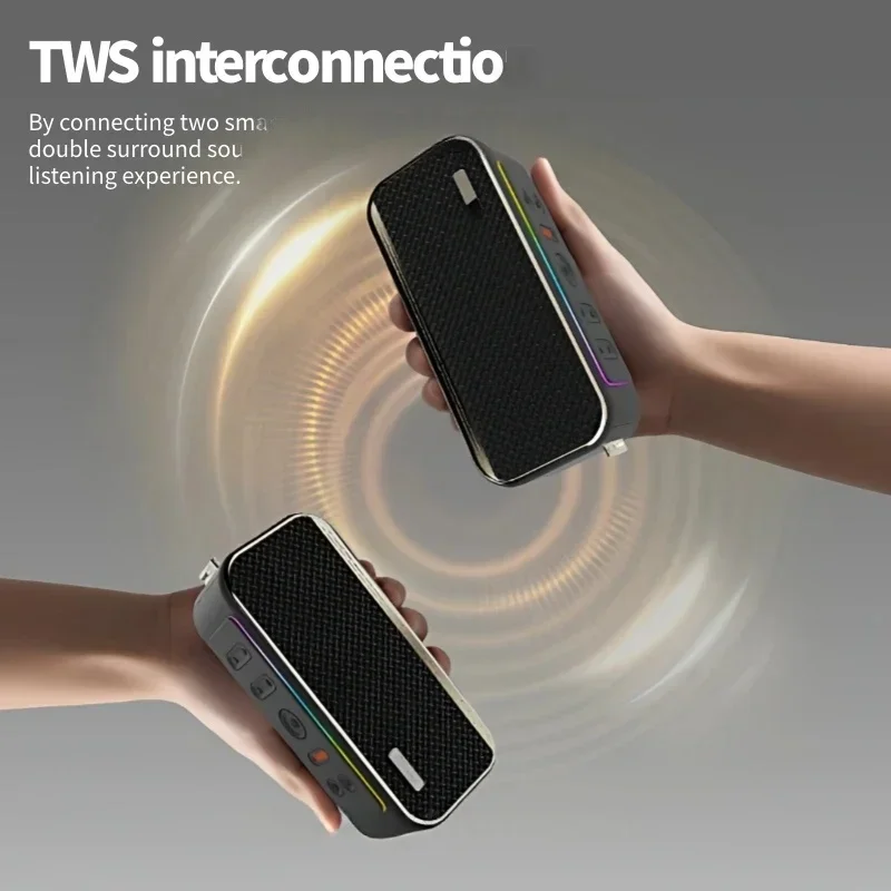 سمّاعات بلوتوث محمولة 30 واط لاسلكي TWS ستيريو ثلاثية الأبعاد مكبر صوت محيطي مركز الموسيقى في الهواء الطلق IPX5 مقاوم للماء TF AUX مضخم الصوت #6