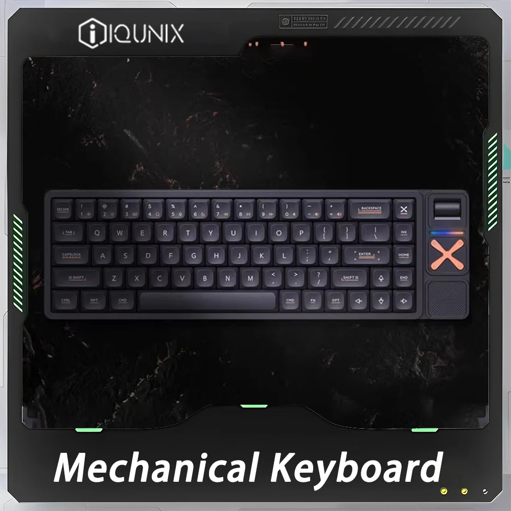 iqunix mg65 pro teclado mecanico liga de aluminio tres modos sem fio gamer teclado ultrafino baixo perfil personalizar pc escritorio 01