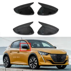 Fit For Peugeot 208 2020-2023 Peugeot 308 2014-2020 508 2008 Rearview Side Mirror Cover Wing Cap Sticker Case Trim Carbon