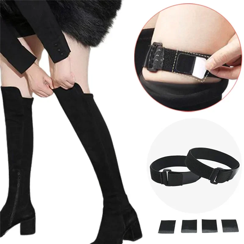 Kadınlar için ayarlanabilir elastik danteller kaymaz yüksek çizmeler sabitleme kaleci yapışkan bant tutma gevşek ayakkabı kemeri ayakkabı aksesuarları