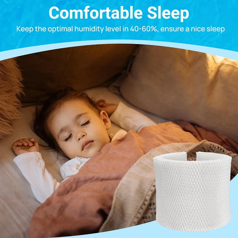 Maf2ウィック加湿器フィルター、白い交換部品、エアウィッキングフィルター、aircare 0600、ma0601、ma0800、2個に適合