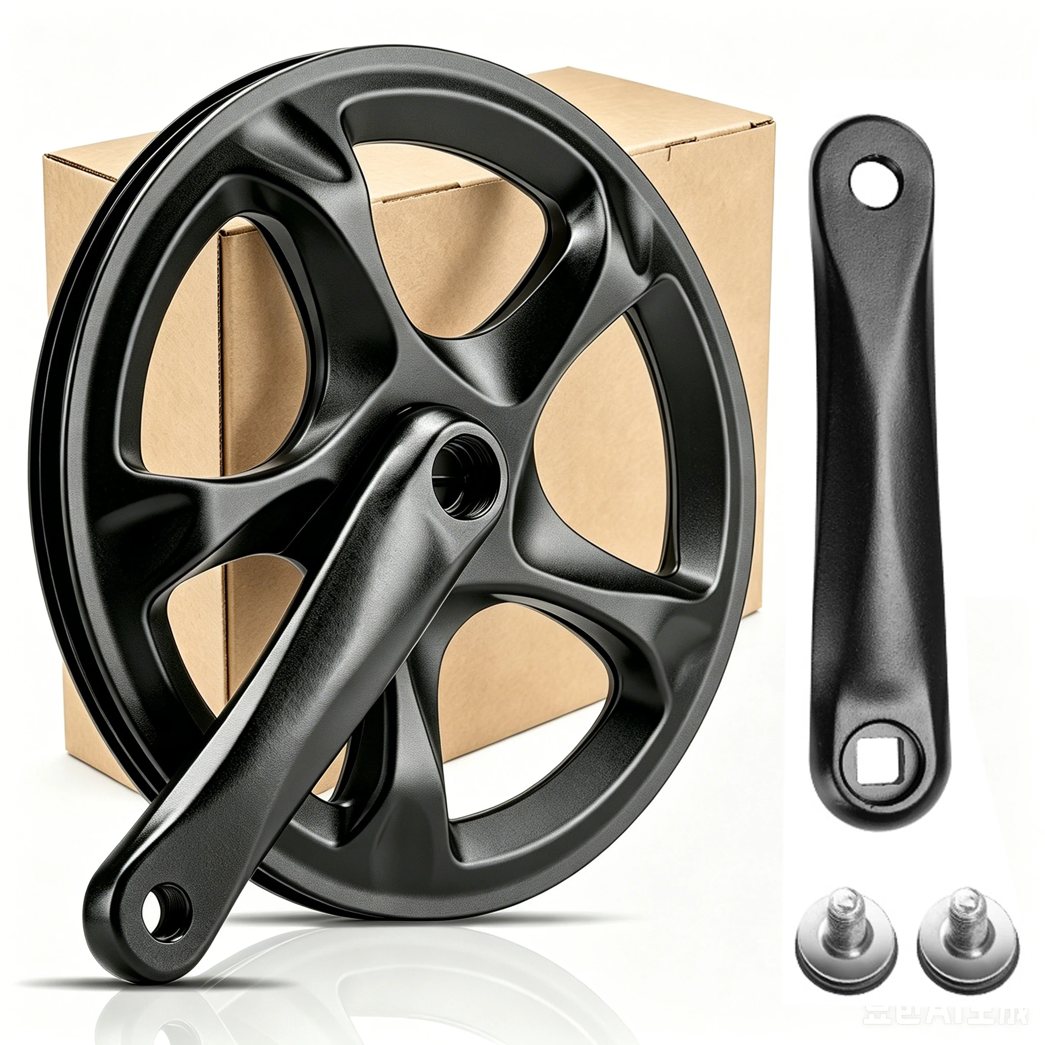 AliExpress NONE Bike Crankset 52T Single Chainring Bike 152mm Crank Arm Set for 6/7/8 Speeds City Bike,Fat Bike,E-Bike,Folding Bike Accessories
