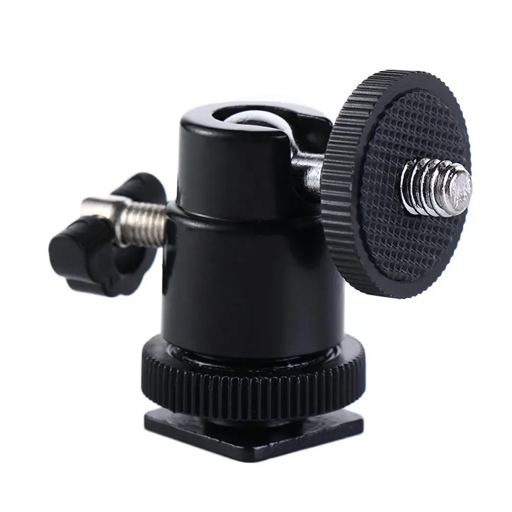 Mini videocamera DSLR 1/4 "vite treppiede in alluminio da 360 gradi supporto per testa a sfera treppiede per fotocamera staffa per flash con testa a sfera