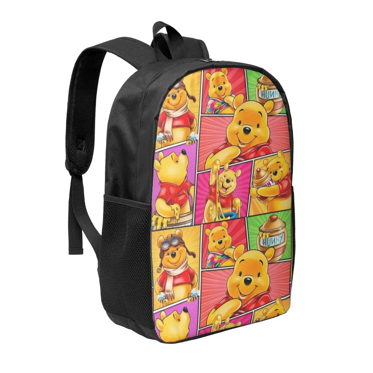 Custom Winnies Poohs Bear Collage Backpack Women Men Basic Bookbag for School College Bags