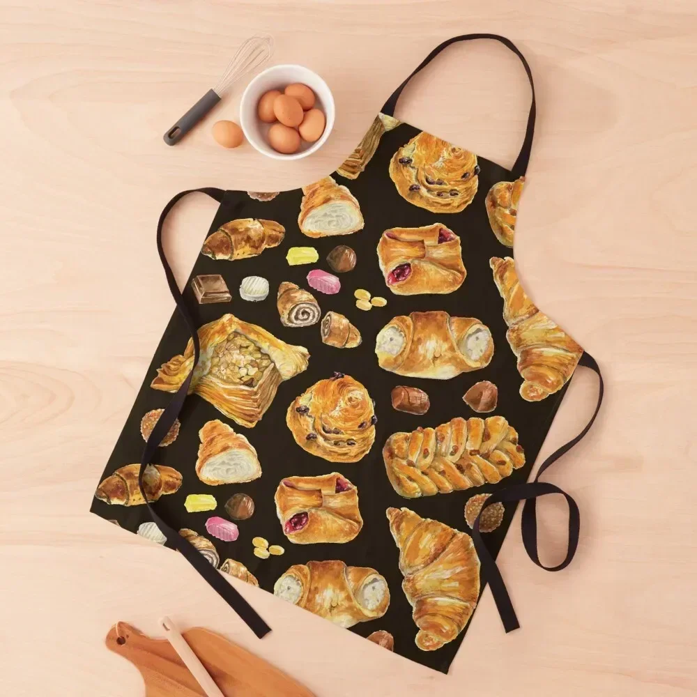 

Assorted Bread and Pastries Apron Kitchens Woman kindergarten teacher For Girl Salon Apron
