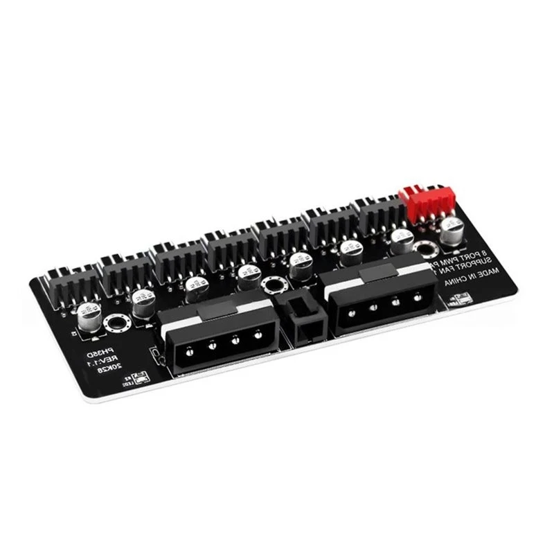 PWM Hub Fan Extension Splitter 12V Cooling Fan Speed Control Adapter Supports 3-Pin 4-Pin PWM Fans 4PIN Interface