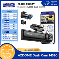 AZDOME Dash Cam M590 Front 4K WDR Built-in GPS Wifi Car DVR 3-channel Record Loop Recording 24H Parking Monitor Support Rear Cam