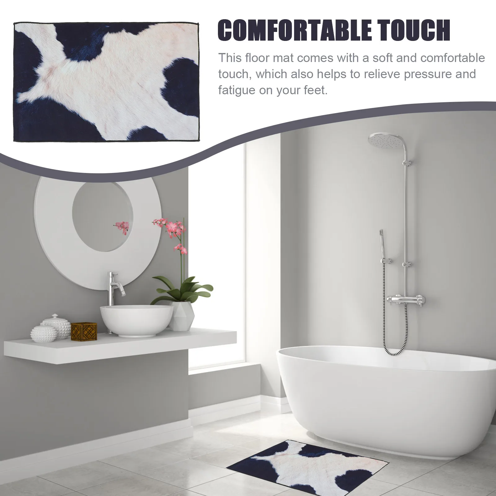 

Non-slip Floor Mat Back Bathroom Mats Animals Cushion Decorative Anti-slip Artificial Polyester (Polyester) Doormat Toilet