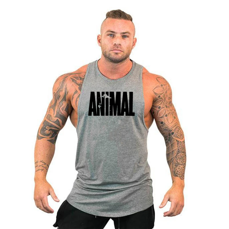 New Gym Tank Top Summer Brand Cotton Sleeveless Shirt Casual Fashion Fitness Stringer Tank Top Men bodybuilding Clothing M-XXL