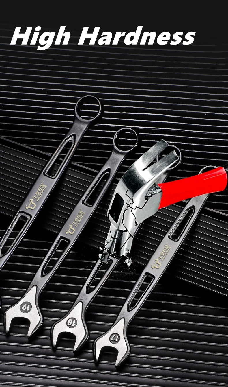 Dual-Use Plums Blossoms Open End Ratchets Wrenches 6mm-24mm Combination Spanners Nut Cutter Combined Motor Repair Hand Tool