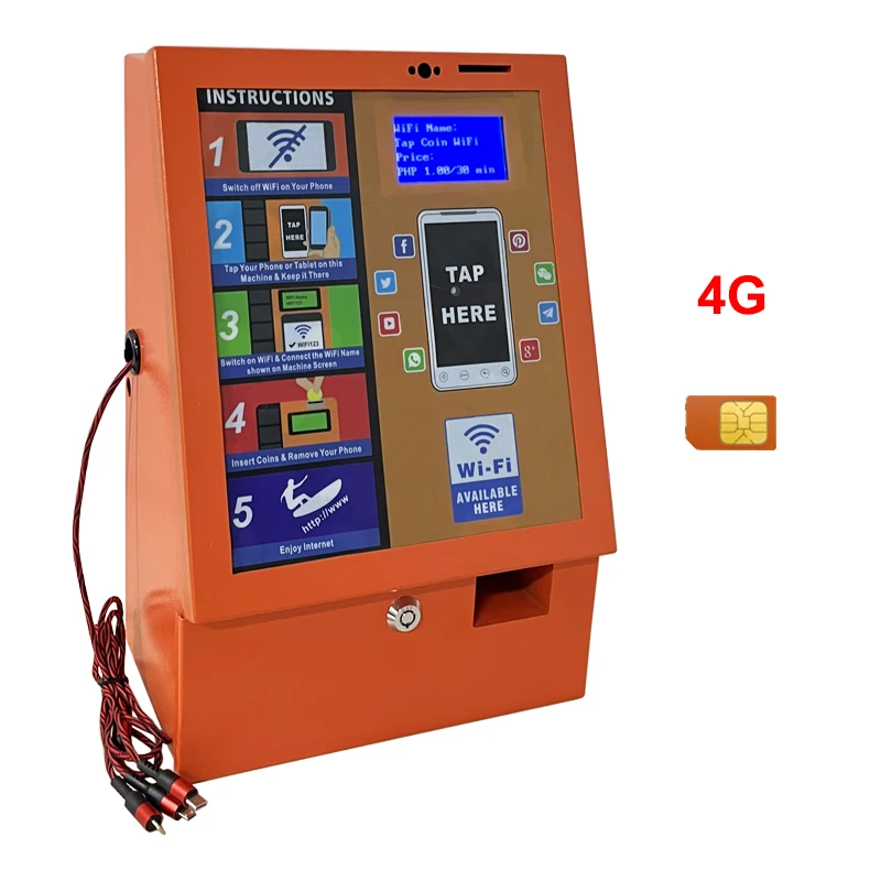 2025 Smart Dual-Band 4G WiFi Vending Machine 24H Automatic Payment Terminal Kiosk Credit Card Reader Coin Tap Iron 1-Year