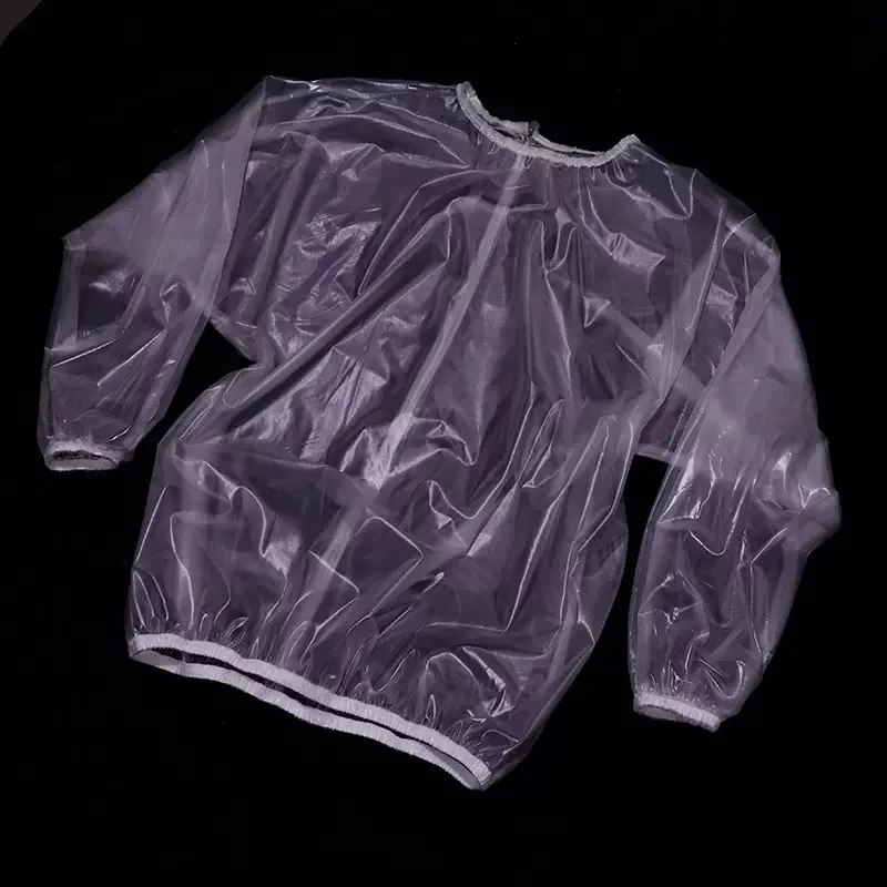 Прозрачная мягкая бесшумная пластиковая рубашка из ПВХ с длинными рукавами и круглым вырезом, пуловер, футболка, водонепроницаемые трусы ABDL, интимный комплект для пары ﻿