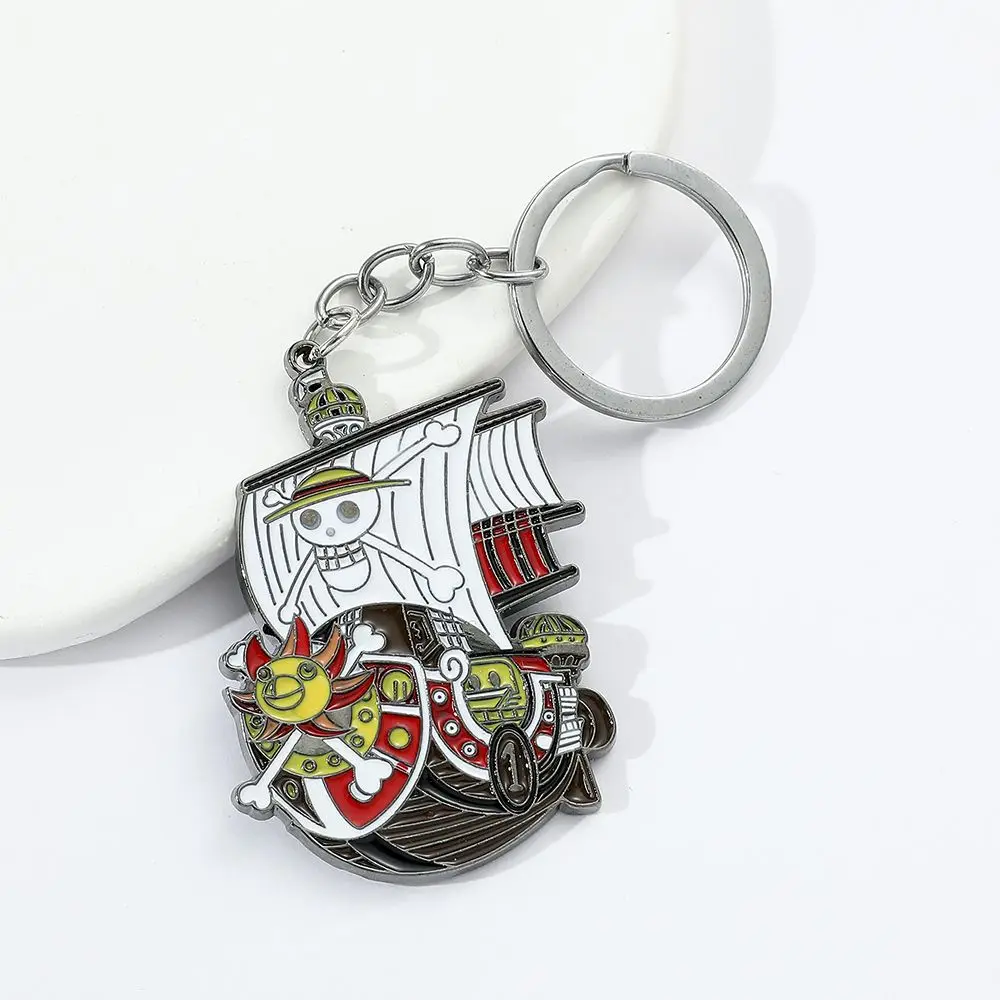 One Piece Thousand Miles of Sunshine Cartoon Cute Metal Keychain Personality 2D Backpack Pendant Animation Peripheral Wholesale - view 2