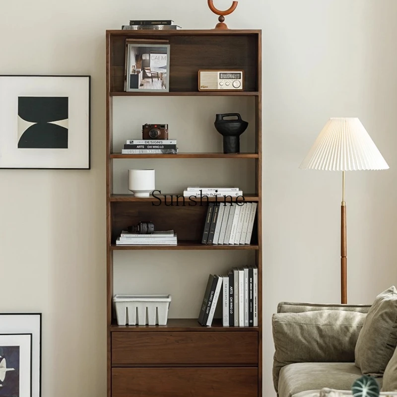 

Solid wood book bookcase floor-to-wall shelf Bogu shelf Nordic simple and modern