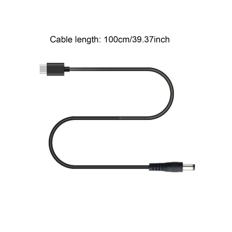 573A 8in1 USB C PD to 12V 3.5/4.0/4.8/5.5mm Power Supply Cable for Wifi Router LED Light CCTV Camera More 12V Devices