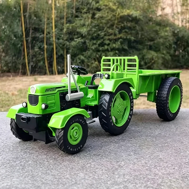 1-18-合金ヴィンテージトラクターモデルファーマートレーラーカーモデルおもちゃ模擬農業車両コレクションデコ子供男の子ギフト