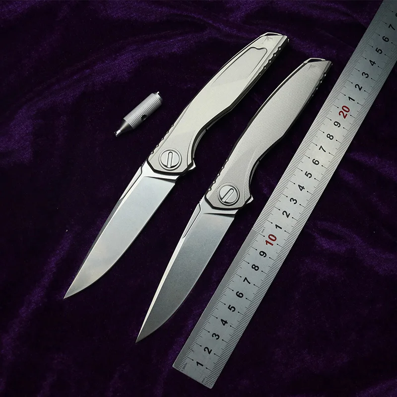 LEMIFSHE Astrum Титановая ручка Складной нож Mark M390 Логотип Керамический подшипник Тактический инструмент для кемпинга и охоты EDC