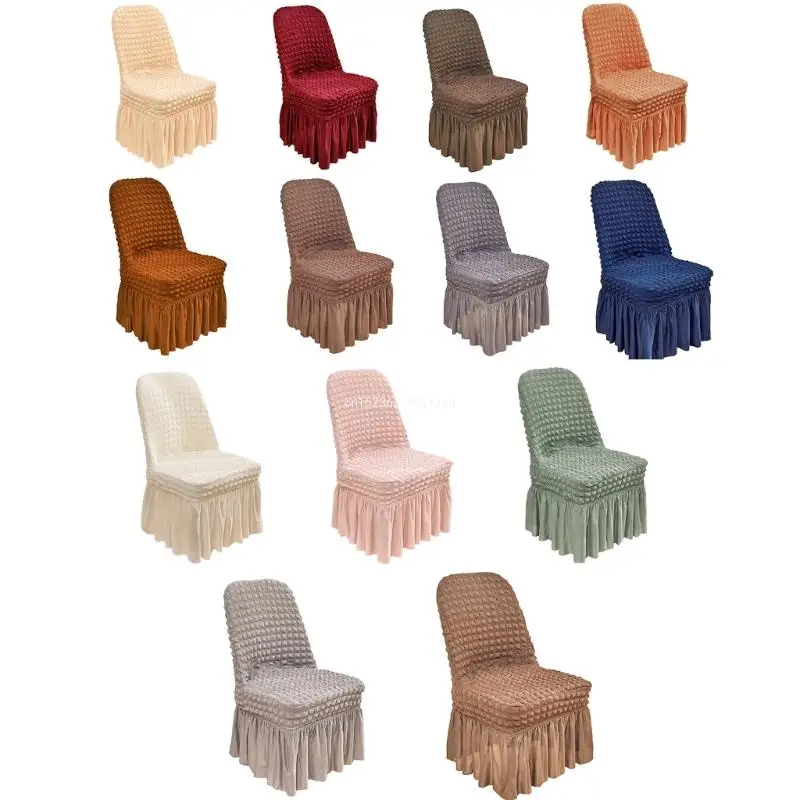 

Stretch Dining Chair Covers Universal /Oversized Polyester High Back Slipcover Dropship