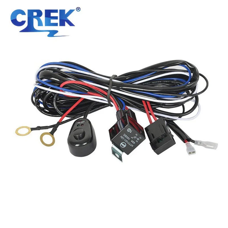

12V Car Wiring Harness Kit Wireless Flash Remote Controller Cable Auto LED Work Light Bar Switch Relay Fuse Offroad SUV Truck