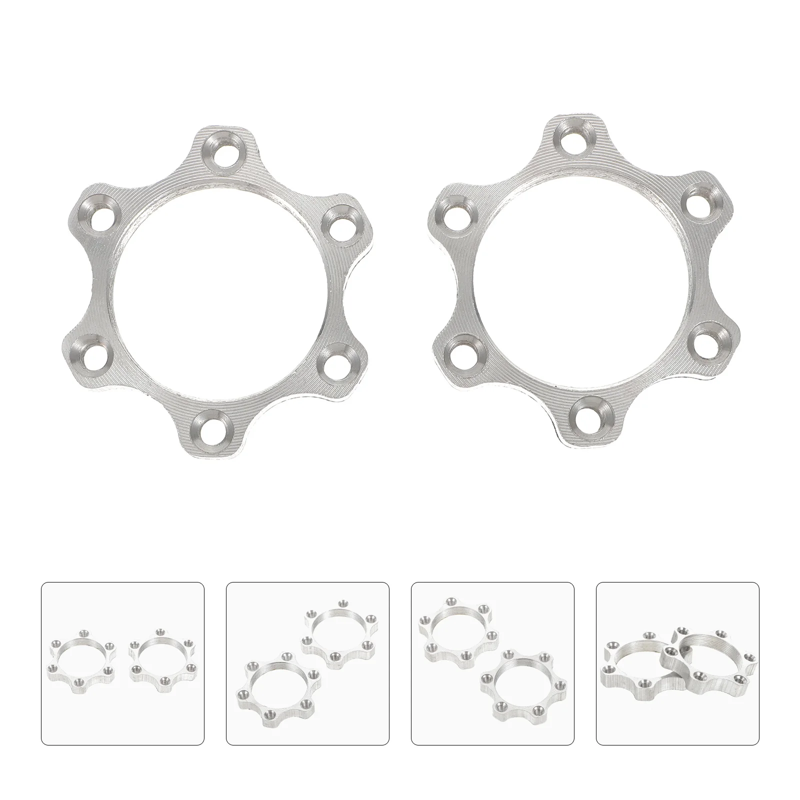 

2pcs Adapter Disc Brakes Conversion Seats 6 Holes Premium Hubs Disc Adapters For Mountain Road Bikes Durable Cycling