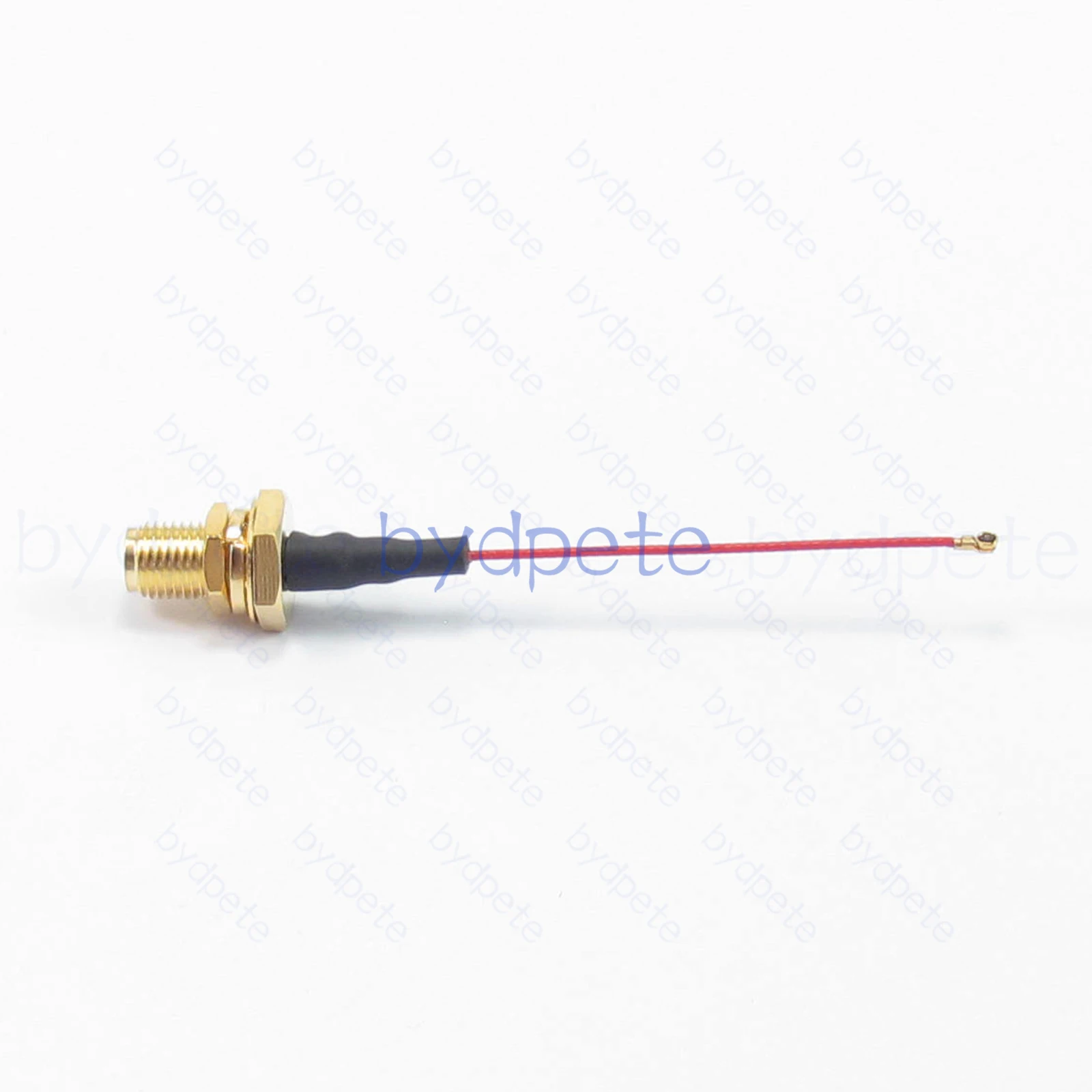 IPX UFL U.FL Plug to RP-SMA Female Bulkhead D-Cut Waterproof 1.37mm Red PCV Cable Kalbe Coax Pigtail Coaxial RF 50 Ohms