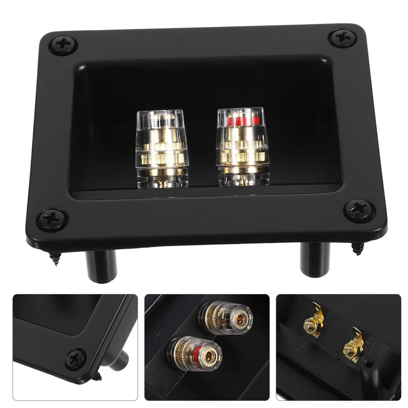 

2-Way Speaker Junction Box Plastic Loudspeaker Terminal Cup Connector for Stable Audio Transmission Easy DIY Installation