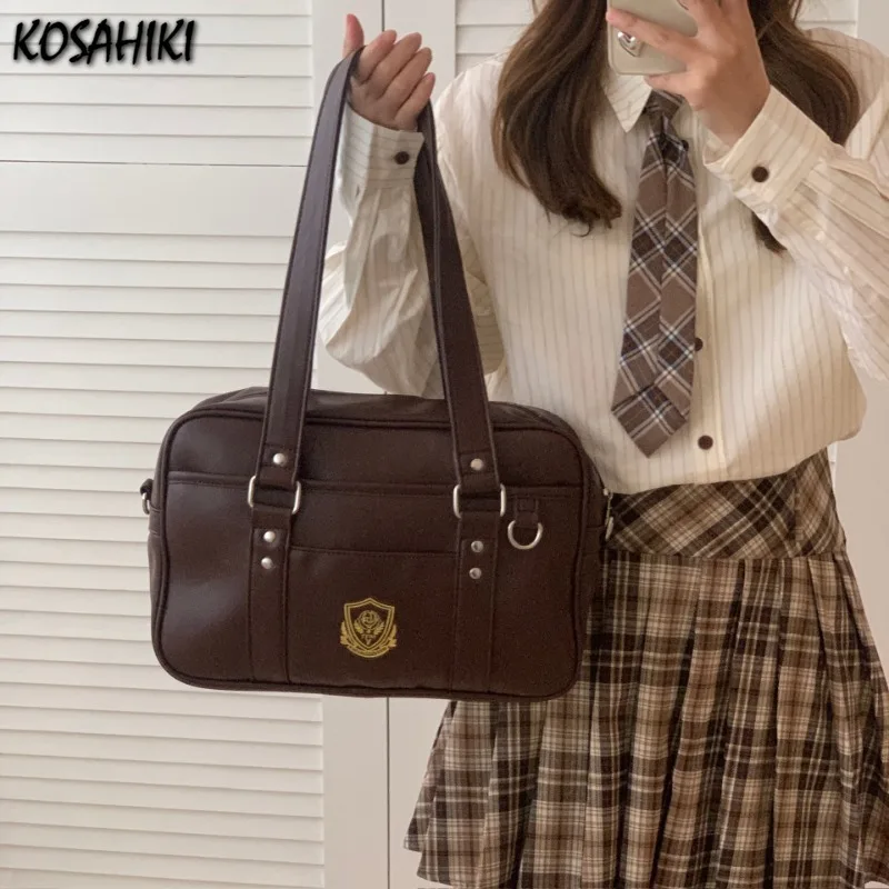 

Vintage Y2k Aesthetic Jk Students Shoulder Bags Preppy Women Streetwear Casual Underarm Bag Fashion All Match Handbags Crossbody