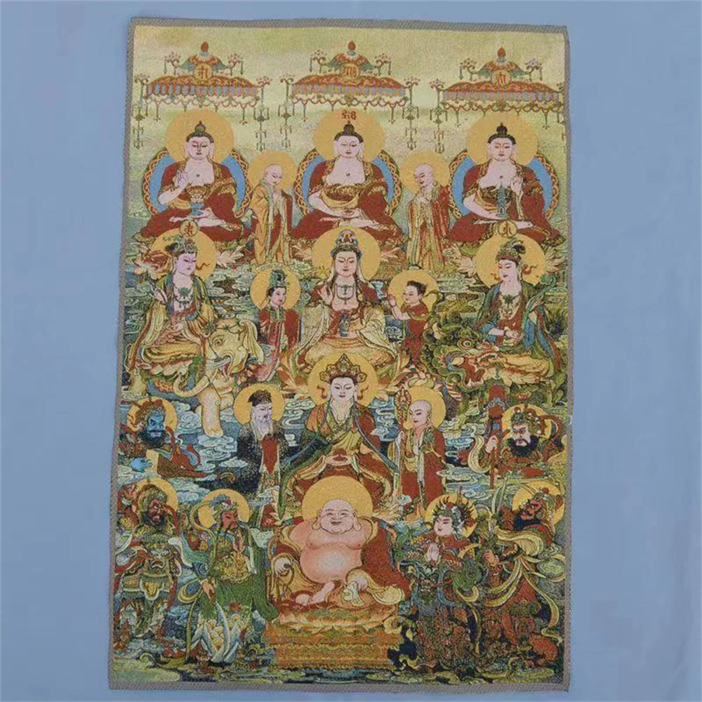 

Tibet Nepal thangkatara Buddha Guanyin exorcism peace wealth