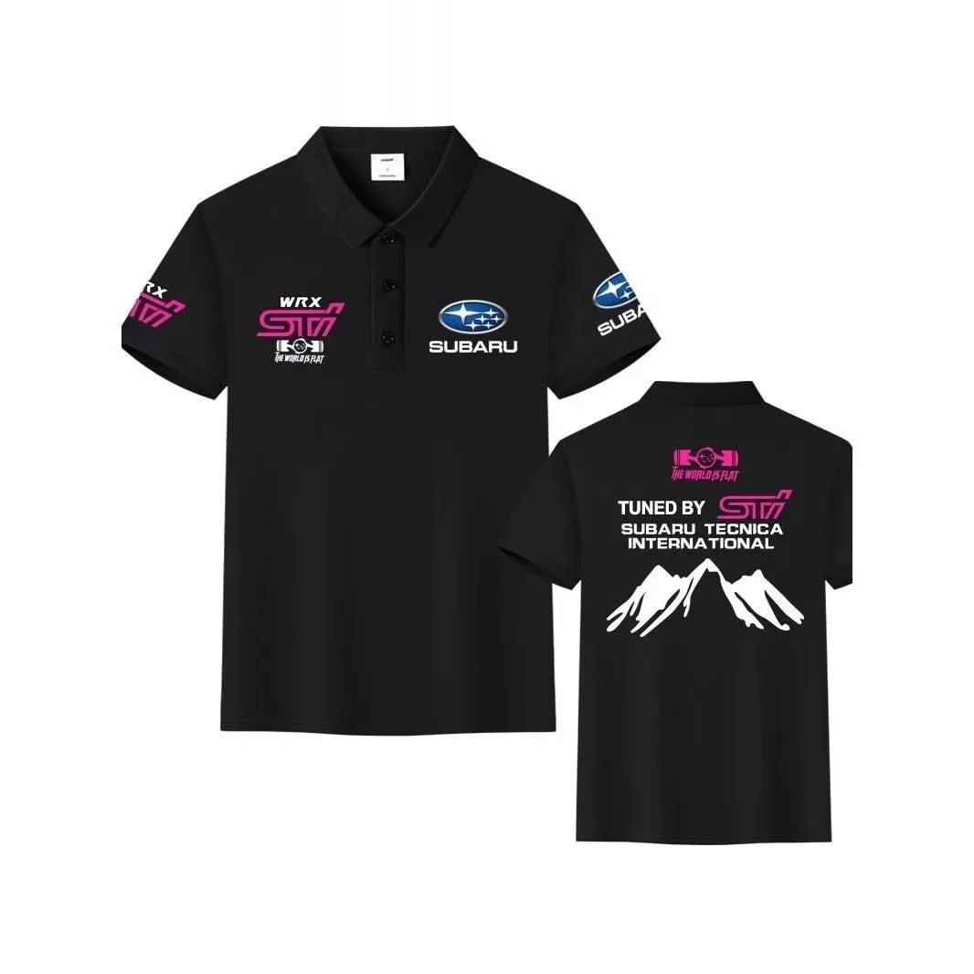 

SUBARU Car Accessories Same Style Car Fans 2026 Racing Ice Silk Cotton Casual Polo Shirt Short Sleeve T-shirt Flowing