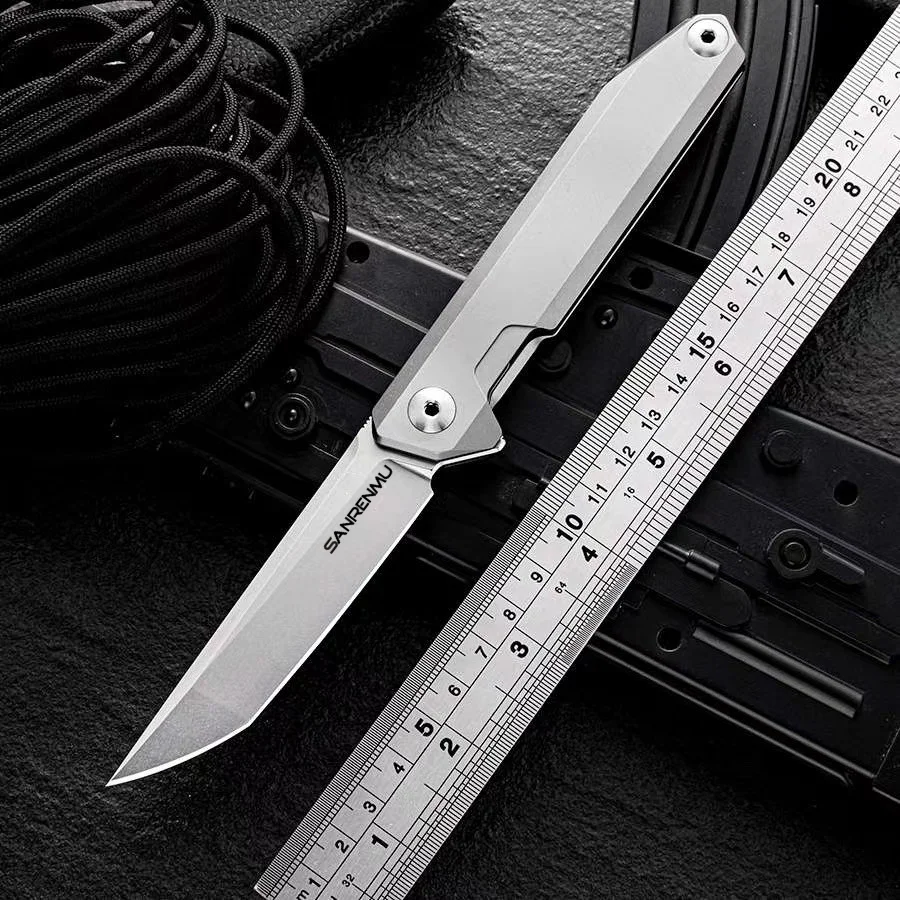 SANRENMU SRM 1161/1162 Pocket Folding Knife 14C28N Blade Flipper Ball Bearings Hunting Outdoor Survival Camping EDC Tool TOP