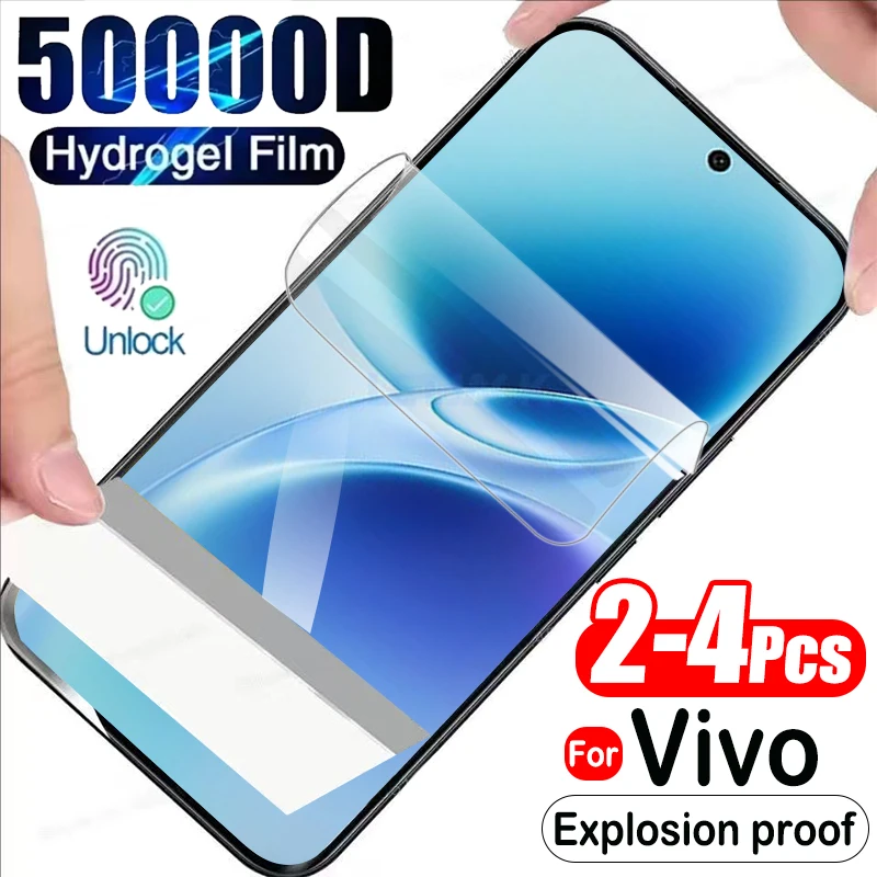

2-4Piece Anti-Shatter Hydrogel Film for Vivo X300 FE Full Cover Screen Protector for S50 Pro Mini Soft Silicone Protective Film
