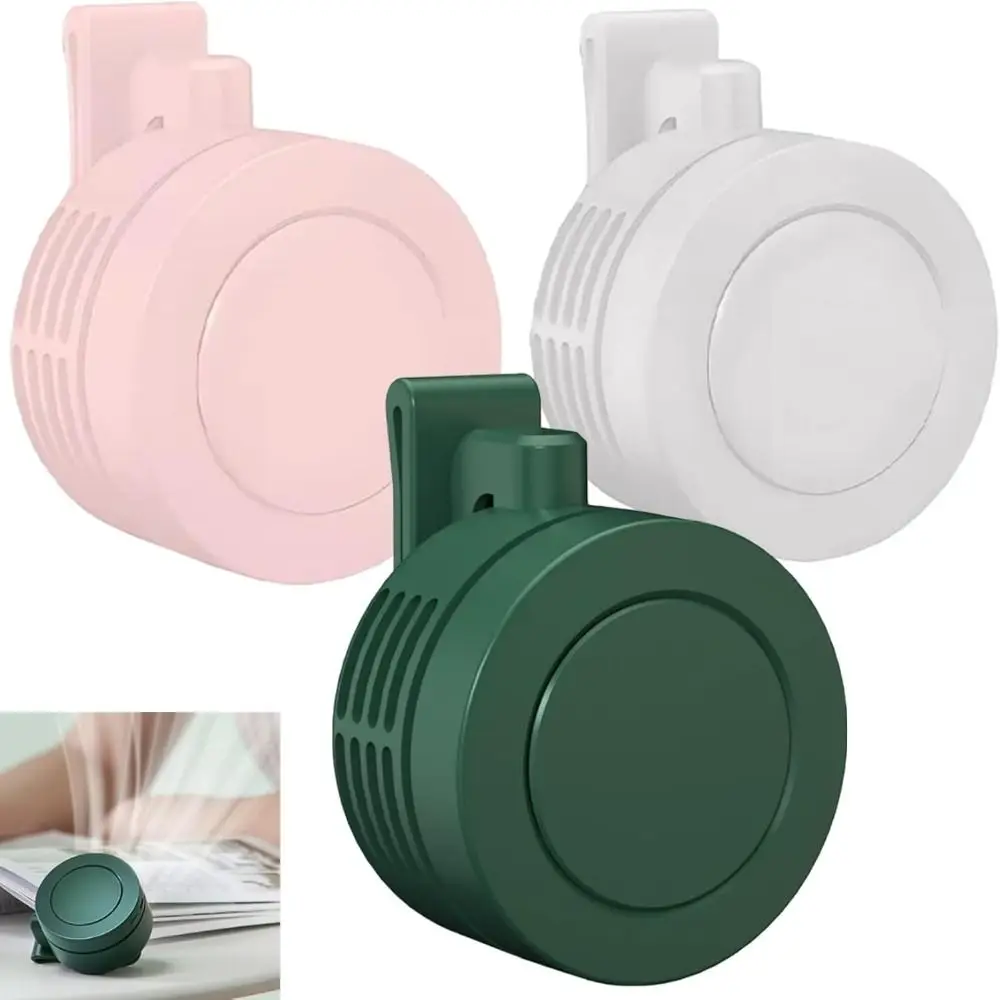 360 Degree Adjustable Silent Mini Bladeless Electric Fan 3 Speeds Wearable Suspended Waist Fan USB Rechargeable Long-Lasting