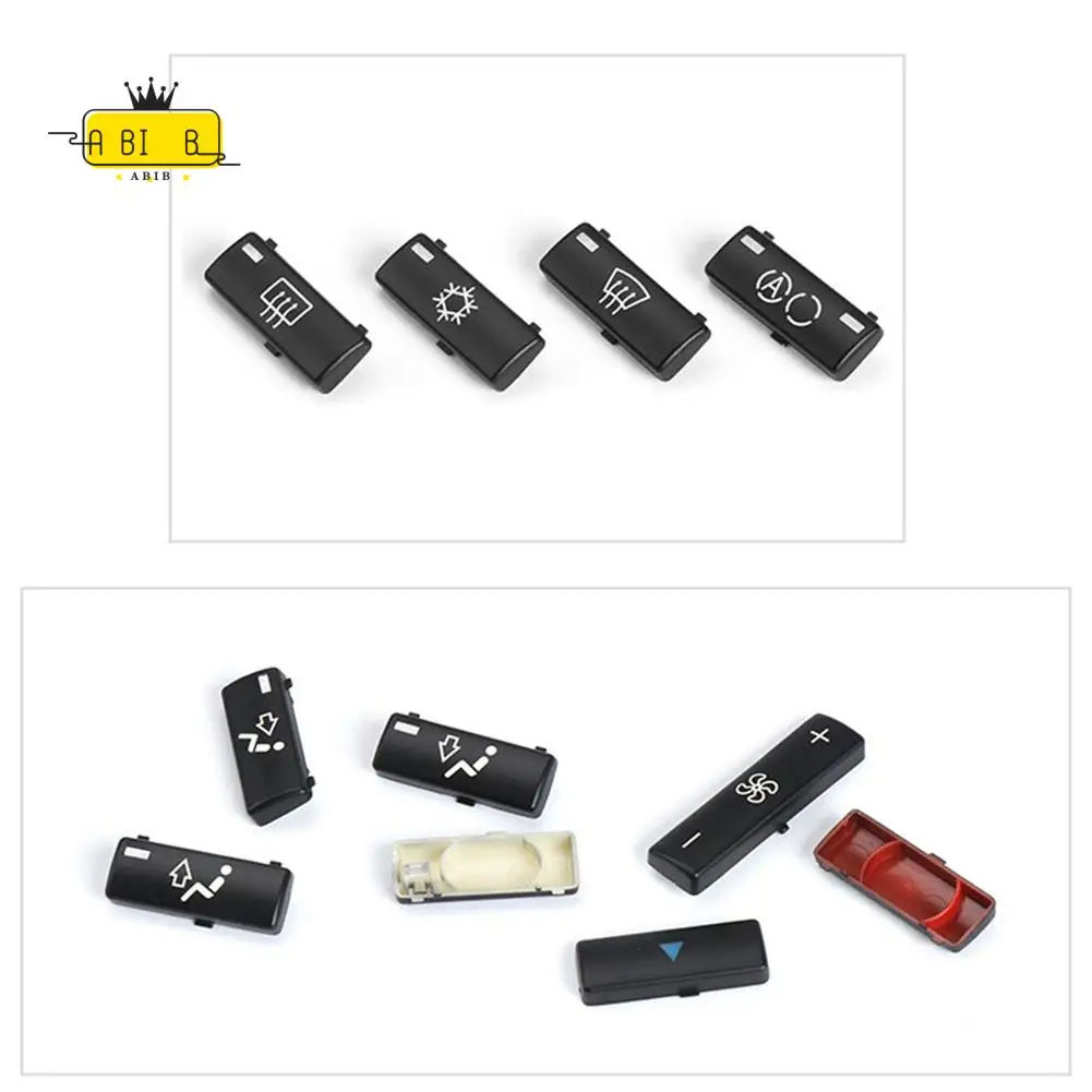 

ABIB -14Pcs Car Climate Control Air Conditioning Switch Button Covers For BMW X5 E53 1999-2006 E39 1996-2002 64116915812