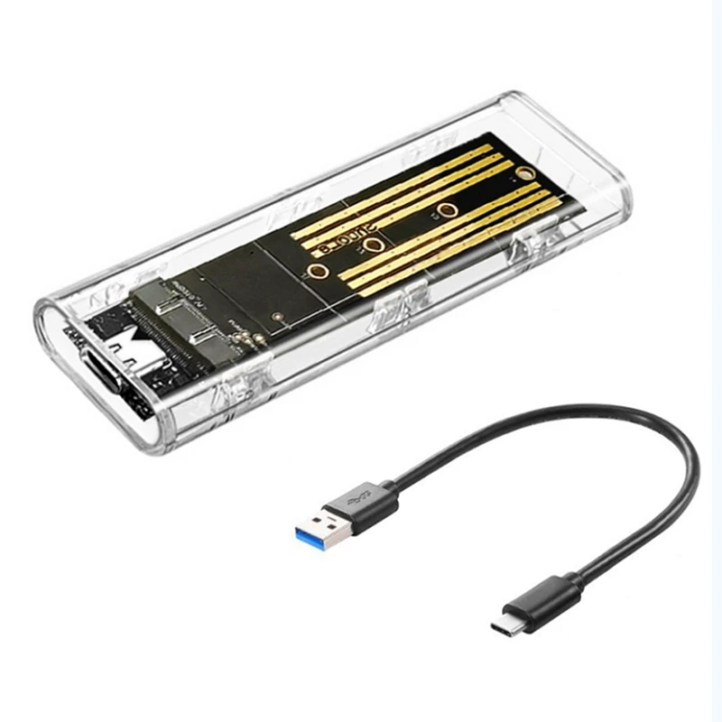 

M2 SSD Φ M.2 NVME SSD корпус портативный USB3.1 Type-C SSD прозрачный жесткий диск чехол 5 Гбит/с для ПК