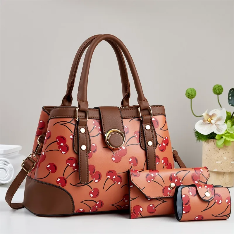 

3Piece Set Women's Versatile Handbag Large Capacity Fashionable Casual Commuter Bag Women's Luxury Handbag Shoulder Bag