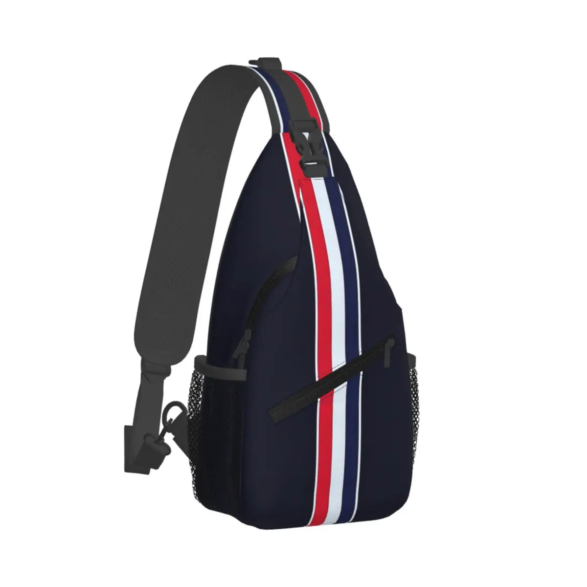 Thom-Stripes Red White Navy TB Trendy cross chest bag diagonally, a fashionable backpack designed for sports and travel