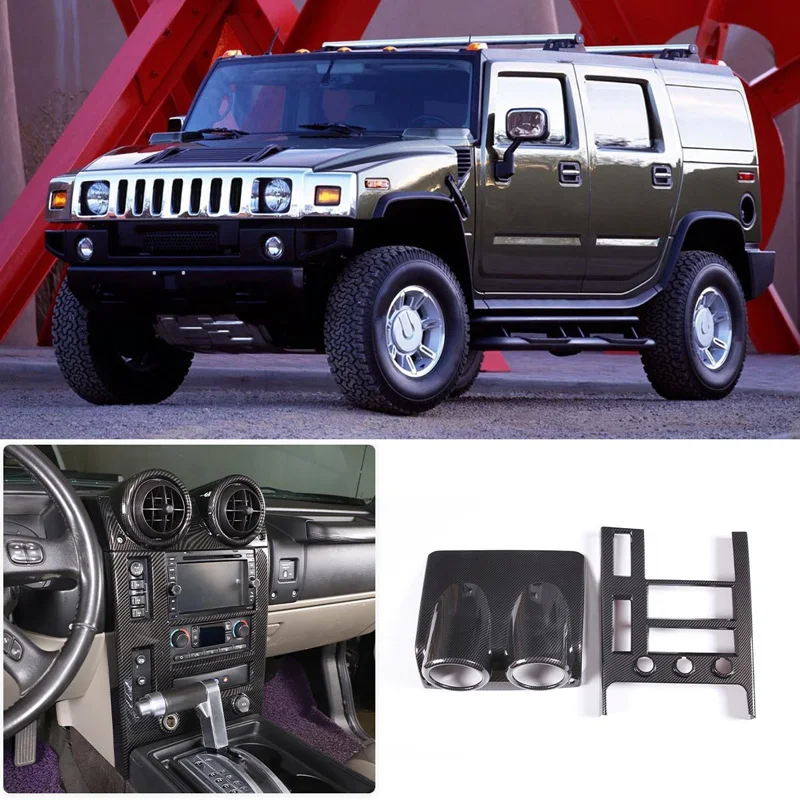 Fit For Hummer H2 2003-2007 Car Interior Decoration Trim Central Control Dashboard Navigation Panel Sticker Car Accessories