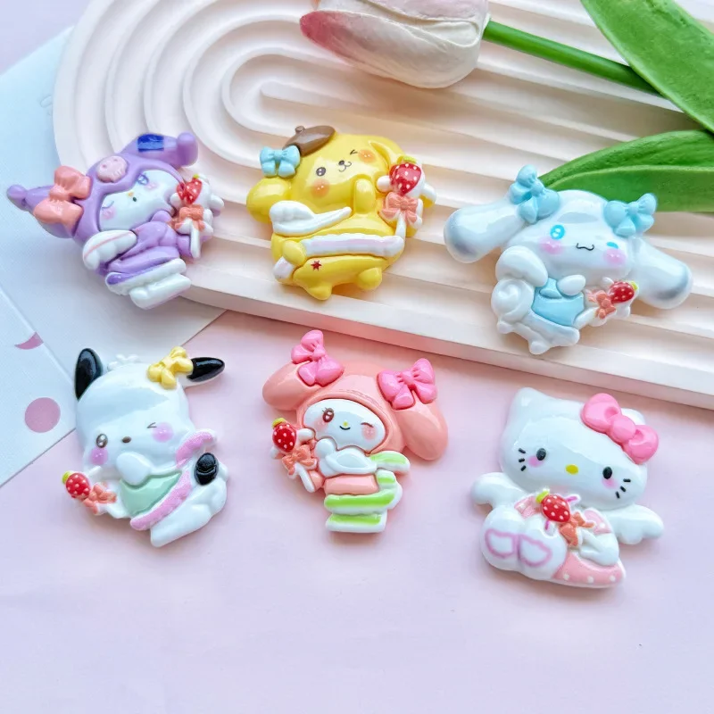 2/5 pz Carino Colorato Serie Sanrio Caramelle Resina Flatback Pendenti e Ciondoli per Fai Da Te Artigianato In Resina Materiali Scrapbooking Abbellimento