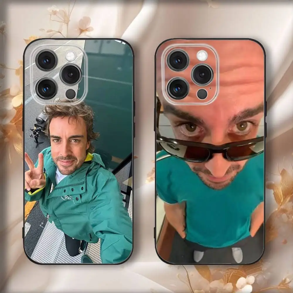 

NO14 F-Fernando-os A-Alonso-s Phone Case For iPhone16,15,14,13,12,11,Pro,Max,Plus,X,XS,SE4,E,Mini,Soft Black Case