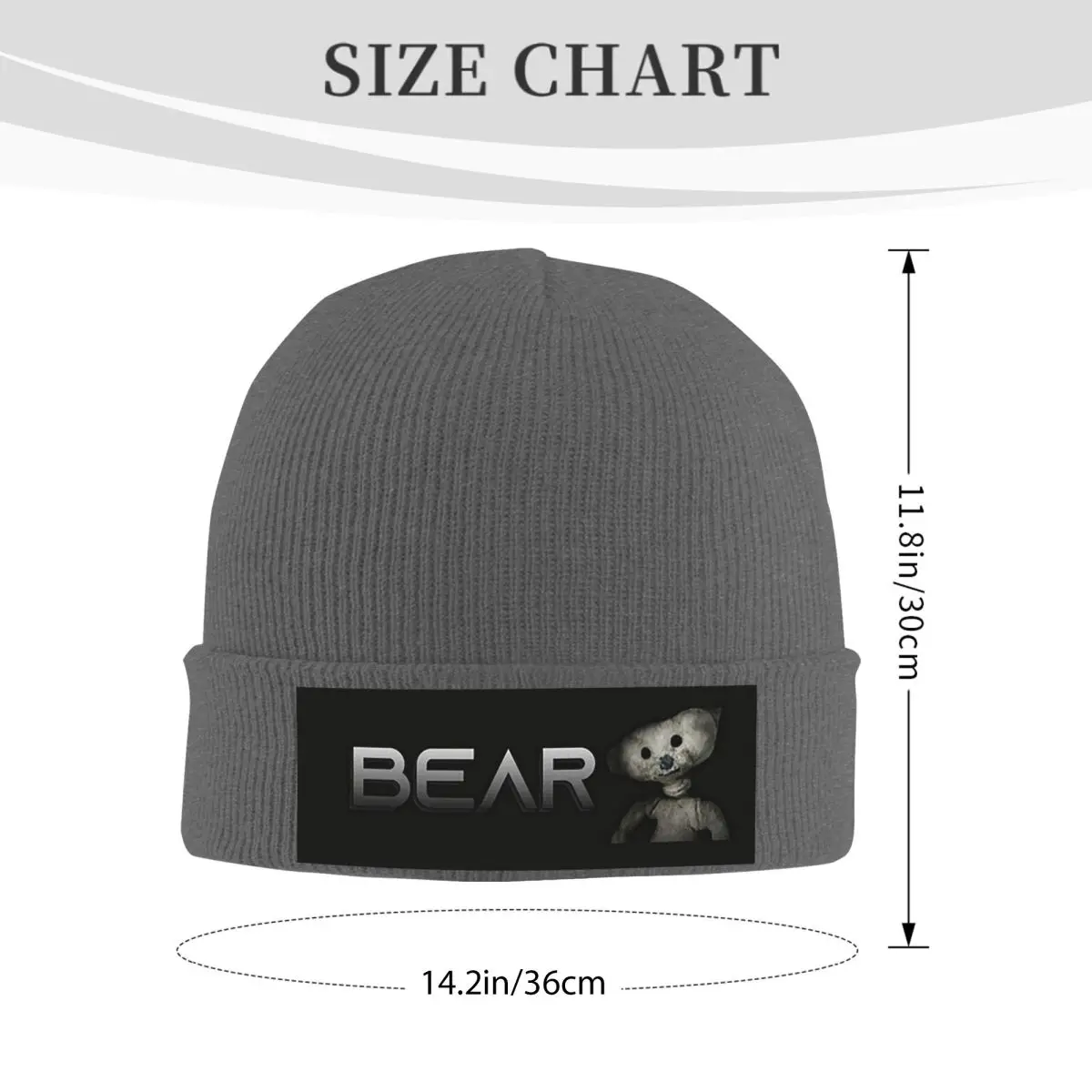 Bear Alpha Warm Knitted Cap Fashion Bonnet Hat Autumn Winter Outdoor Beanies Hats for Unisex Adult