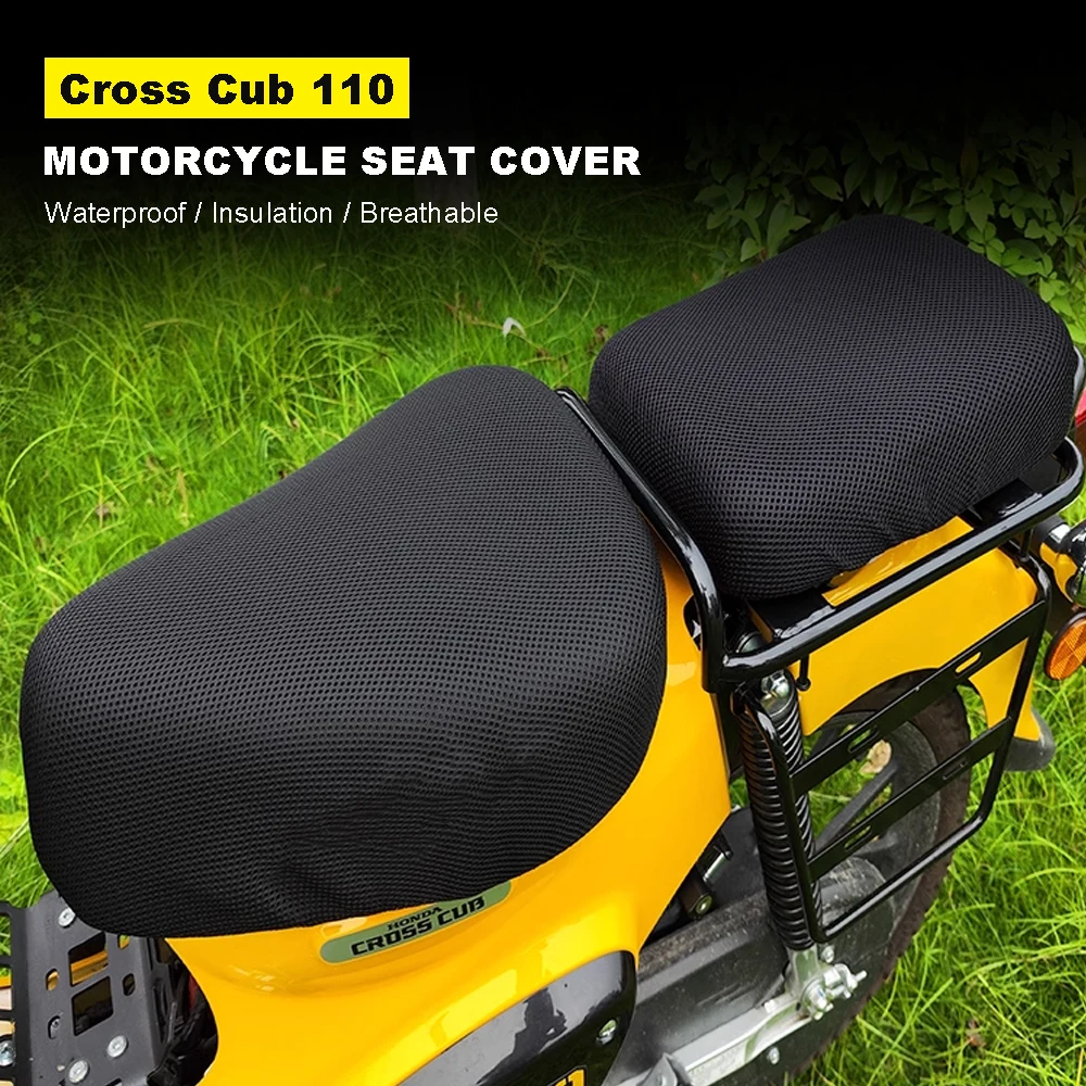 NEW For Honda Cross Cub 110 Accessories 3D Breathable Seat Cover CC110 Motorcycle Seat Covers Seat Cushion