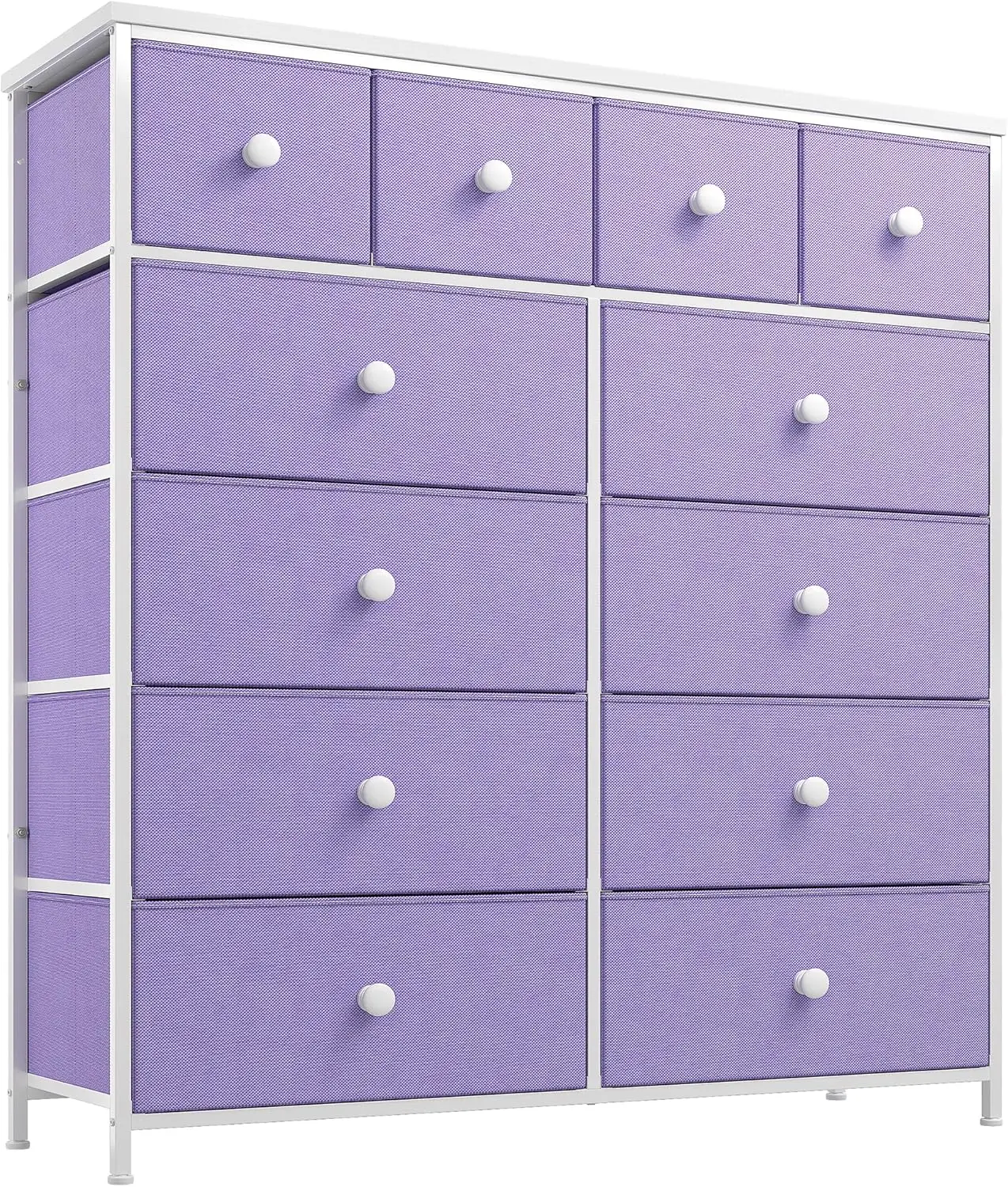 Purple Dresser for Bedroom with 12 Fabric Drawers Chest of Drawers for Bedroom, Closet, Linging Room, Hallway,