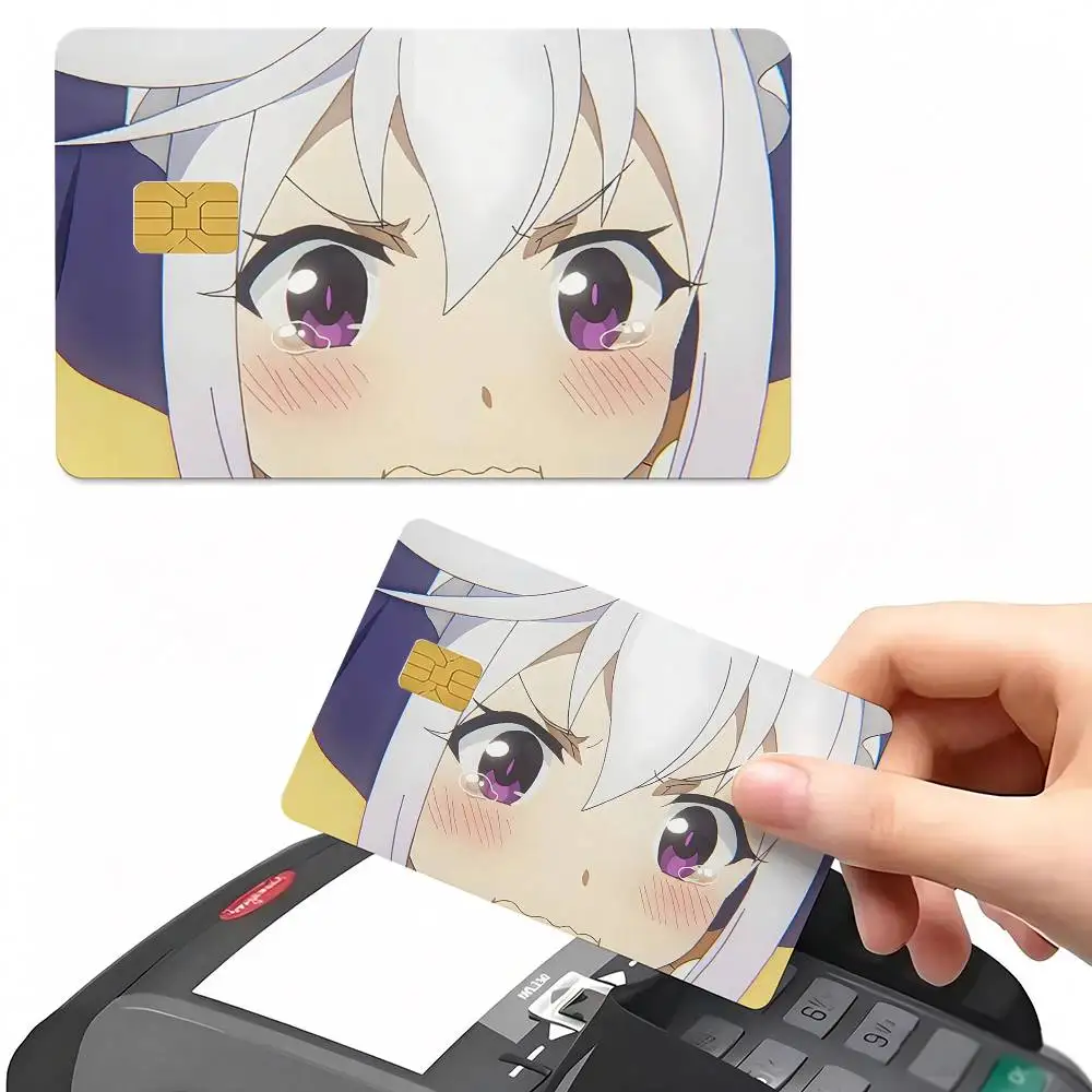 Chris Anime Characters Card Sticker Cartoon Art Credit Card Skin Anti Scratch Bank Debit Card Decal