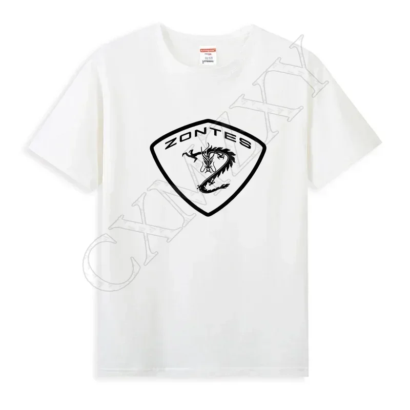 

2025 For Zontes G1 125 ZT125 G1 ZT125U ZT 125 U ZX New Combed Cotton Short Sleeve T-shirt Men's Round Neck Printed Logo T-shirt