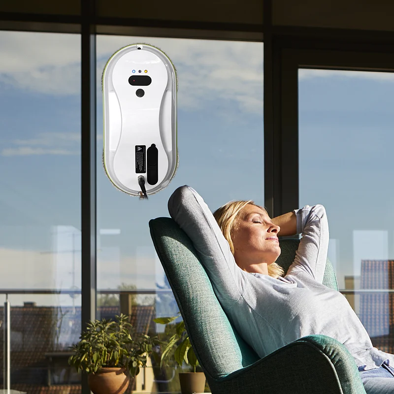 

Outdoor Window Cleaning Robot ROHS/FCC Certified Low Noise Design Ultra-Thin & Quiet For Home Use Smart Glass Cleaner Tool