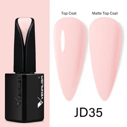 VENALISA – vernis à ongles UV LED, Gel de couleur Pure, noir, blanc, soie mate, couche de finition, 15ml