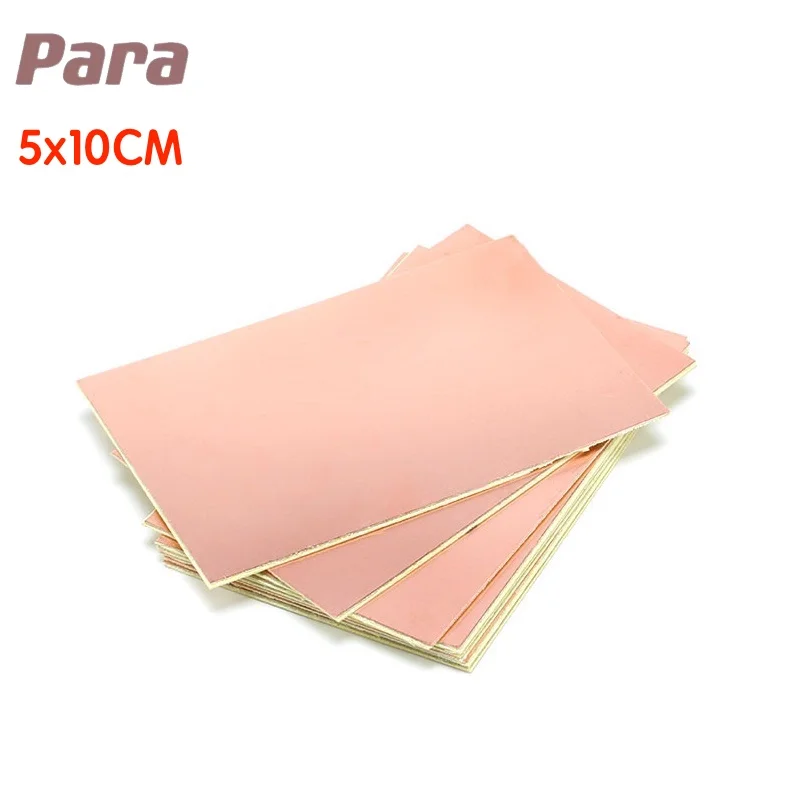 5pcs 5x10cm Single Sided Copper Clad Plate PF PCB 5*10cm Laminate Circuit Board DIY Kit Universal Fiberglass Board