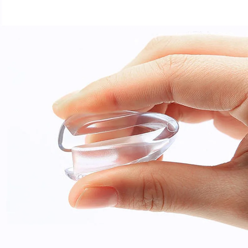 Immagine 4: 4/10 Pezzi Protezioni Angolari in Silicone Trasparente Antiurto per Mobili, Bordi di Tavoli e Scrivanie, Paracolpi Morbidi Autoadesivi