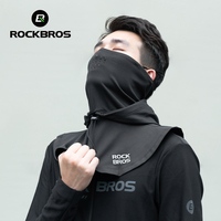 ROCKBROS Winter Cycling Balaclava High Elastic Windproof Warm Fleece Hooded Scarf Breathable Face Mask Outdoor Cycling Headgear
