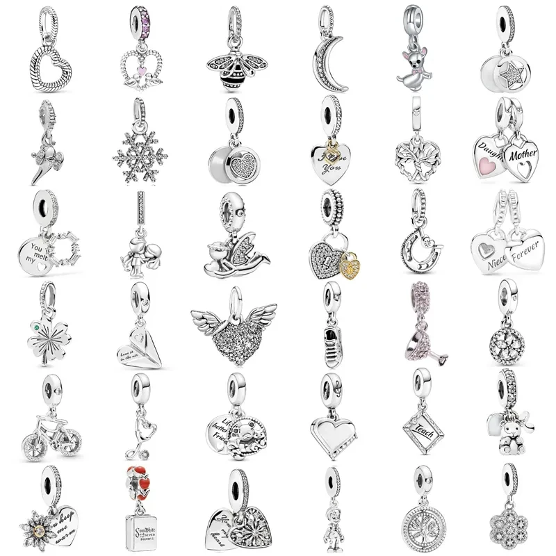 

New Fashion Charm Original Snowflake Tree of Life Angel Love Pendant Original Fit Original Pandora Ladies Bracelet Jewelry Gift